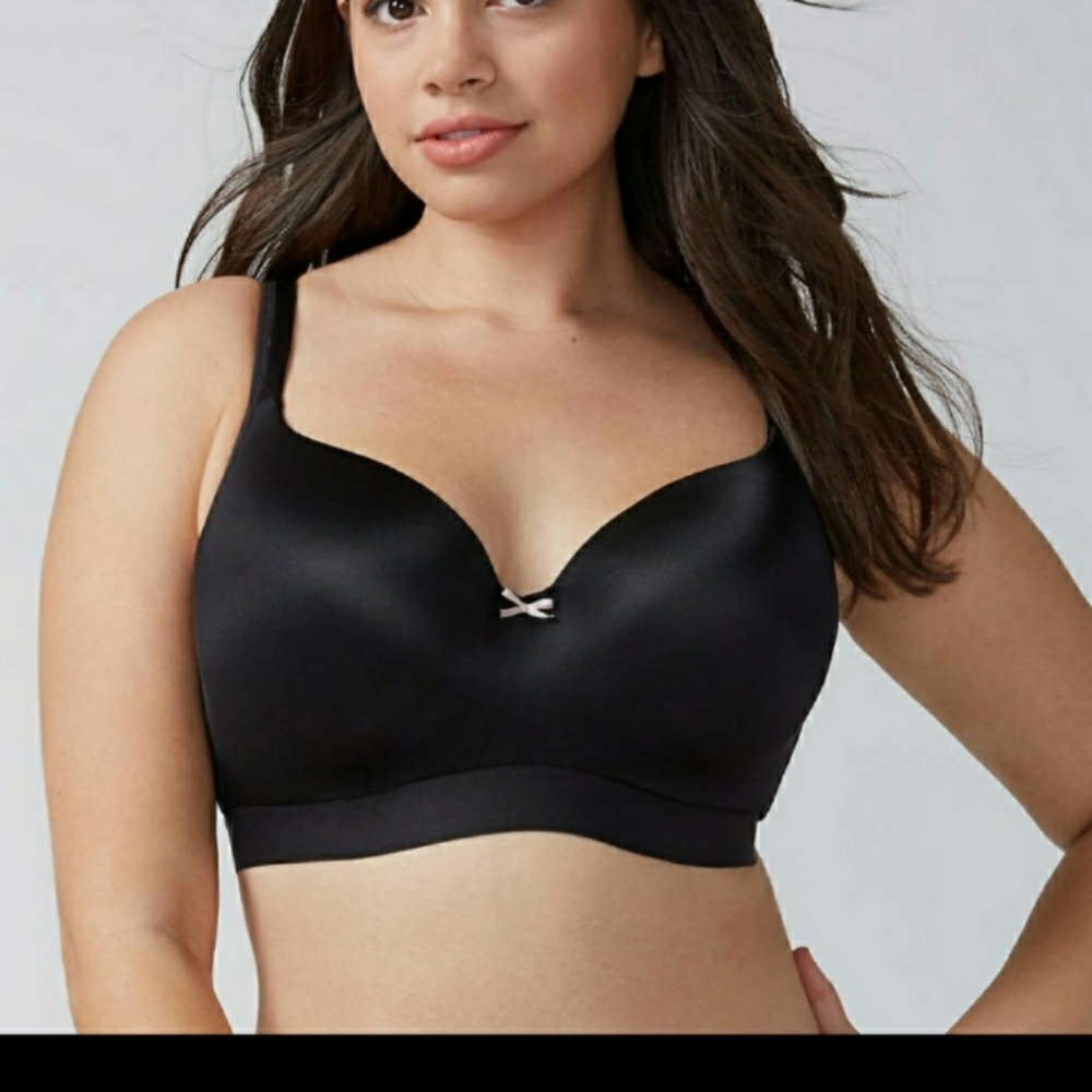 NWOT Cacique black extended longline bra 42F